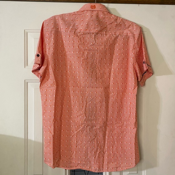 NEW Au Noir Black Label Men's Button Down Shirt Size 3
Medium Orange Plaid - Picture 8 of 12